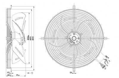 Вентилятор осевой ebmpapst S4D330BP1030 Вентилятор осевой ebmpapst S4D330BP1030