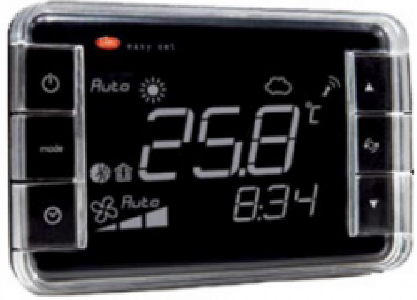 EW00TA2100 Термостат Easyset aria, контроль температуры, корпус черного цвета, &quot;прямое&quot; отображение